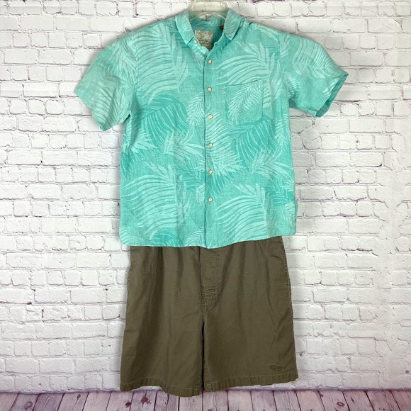 Tasso Elba Other - Tasso Elba Island Green Shirt & Zonz Brown Short Men's Bundle